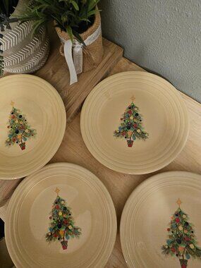 Fiesta Christmas 9 inch Plates Set of 4